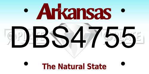 DBS4755 Arkansas License Plate