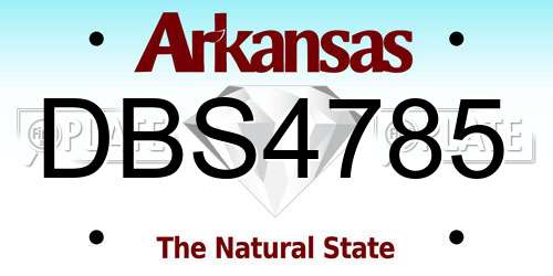 DBS4785 Arkansas License Plate