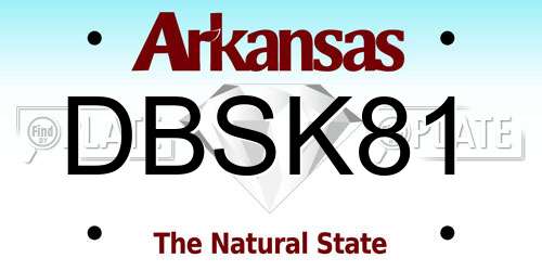 DBSK81 Arkansas License Plate