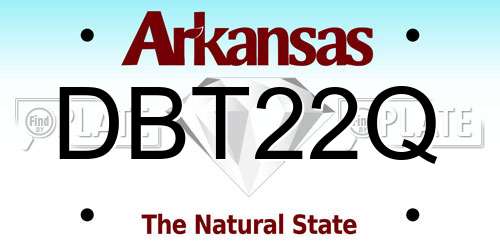 DBT22Q Arkansas License Plate