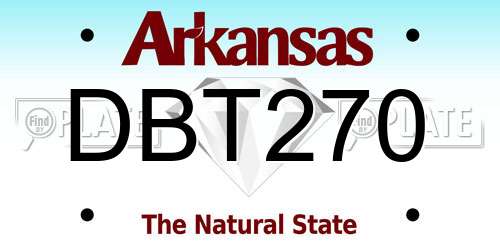 DBT270 Arkansas License Plate