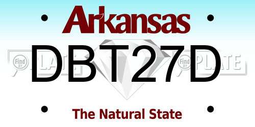 DBT27D Arkansas License Plate