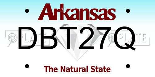 DBT27Q Arkansas License Plate