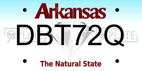 DBT72Q Arkansas License Plate