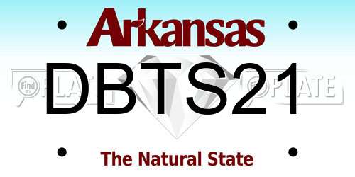 DBTS21 Arkansas License Plate