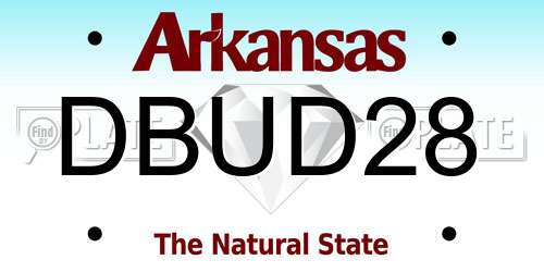 DBUD28 Arkansas License Plate