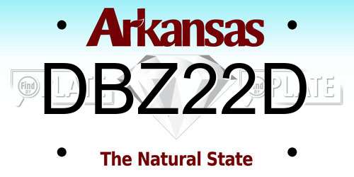 DBZ22D Arkansas License Plate
