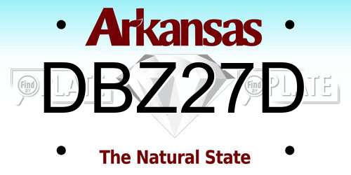 DBZ27D Arkansas License Plate