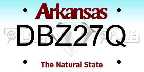 DBZ27Q Arkansas License Plate