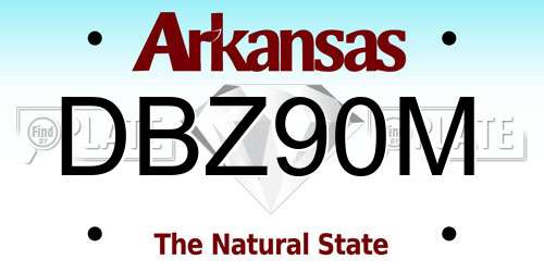 DBZ90M Arkansas License Plate