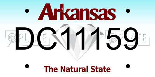 DC11159 Arkansas License Plate