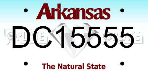 DC15555 Arkansas License Plate