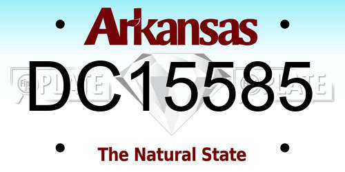 DC15585 Arkansas License Plate