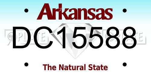 DC15588 Arkansas License Plate