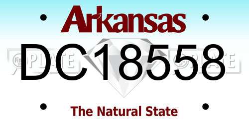 DC18558 Arkansas License Plate