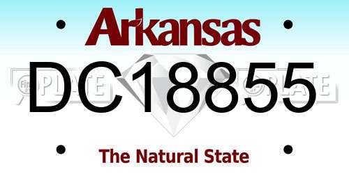 DC18855 Arkansas License Plate