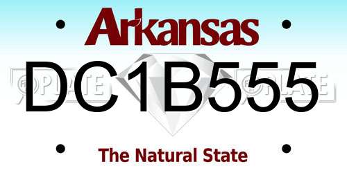 DC1B555 Arkansas License Plate