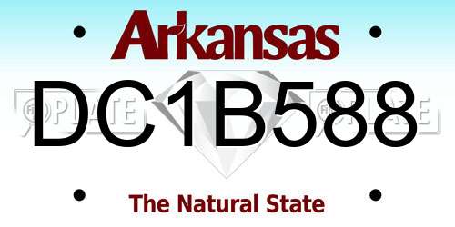 DC1B588 Arkansas License Plate