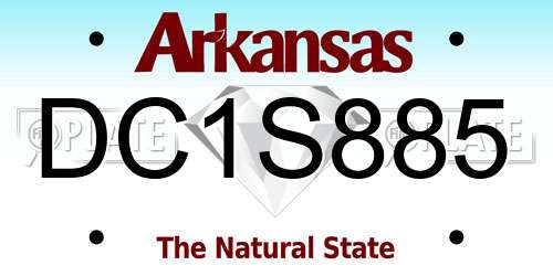 DC1S885 Arkansas License Plate