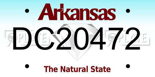 DC20472 Arkansas License Plate