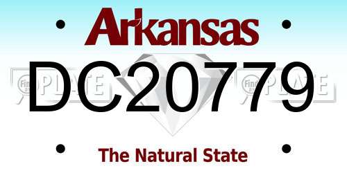 DC20779 Arkansas License Plate