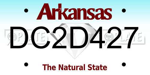 DC2D427 Arkansas License Plate
