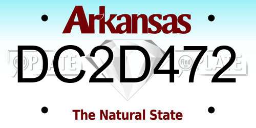 DC2D472 Arkansas License Plate