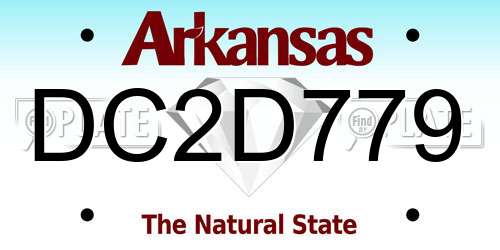 DC2D779 Arkansas License Plate