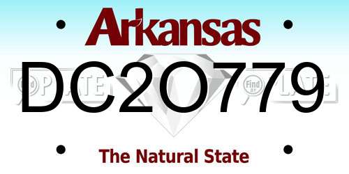 DC2O779 Arkansas License Plate