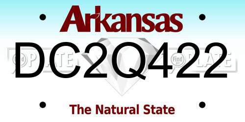 DC2Q422 Arkansas License Plate