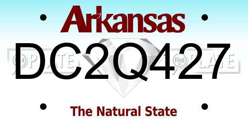 DC2Q427 Arkansas License Plate