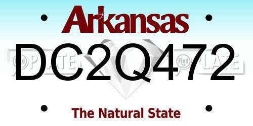 DC2Q472 Arkansas License Plate