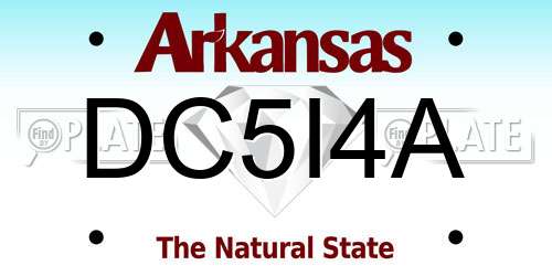 DC5I4A Arkansas License Plate