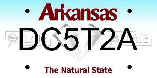 DC5T2A Arkansas License Plate