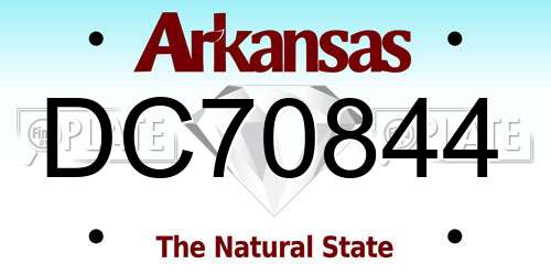 DC70844 Arkansas License Plate