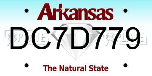 DC7D779 Arkansas License Plate