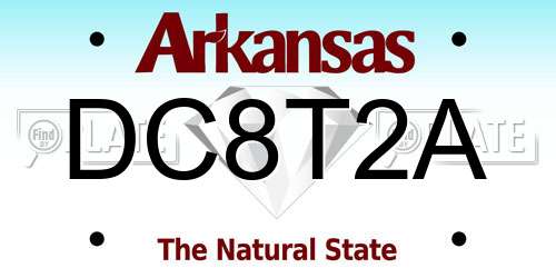 DC8T2A Arkansas License Plate