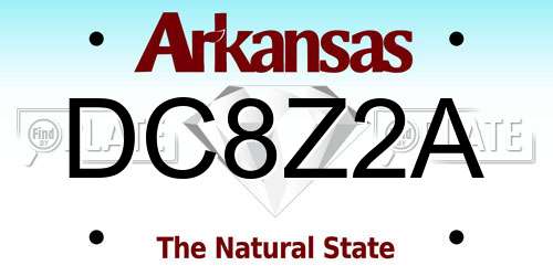 DC8Z2A Arkansas License Plate