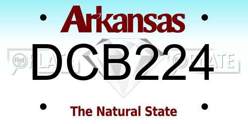 DCB224 Arkansas License Plate