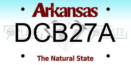 DCB27A Arkansas License Plate