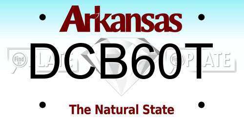 DCB60T Arkansas License Plate