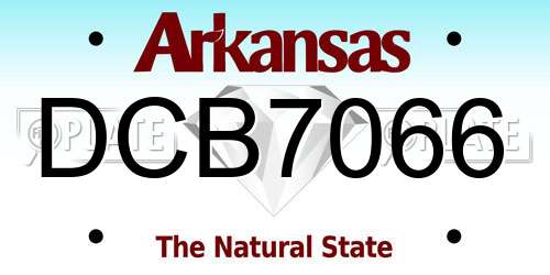DCB7066 Arkansas License Plate