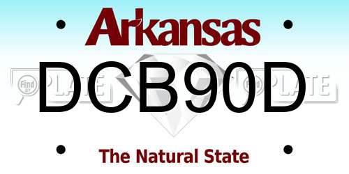 DCB90D Arkansas License Plate