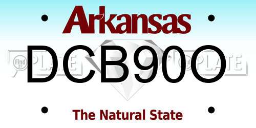 DCB90O Arkansas License Plate