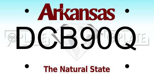 DCB90Q Arkansas License Plate