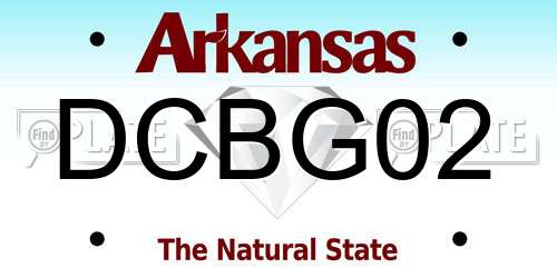 DCBG02 Arkansas License Plate