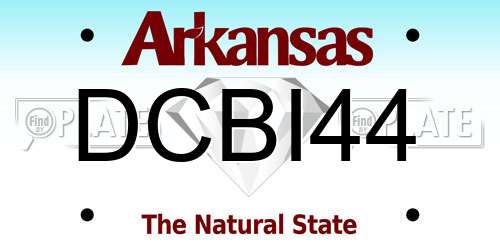 DCBI44 Arkansas License Plate