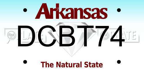 DCBT74 Arkansas License Plate
