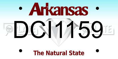DCI1159 Arkansas License Plate