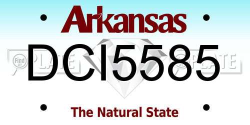 DCI5585 Arkansas License Plate